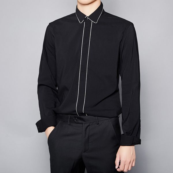 2021 New Original in Avant-garde Male Fashions City's Lean Shirt Color of Men's Long-sleeved Inch Shirt. 1Z2Q, Black
2021 New Original in Avant-garde Male Fashions City's Lean Shirt Color of Men's Long-sleeved Inch Shirt. 1Z2Q, Black