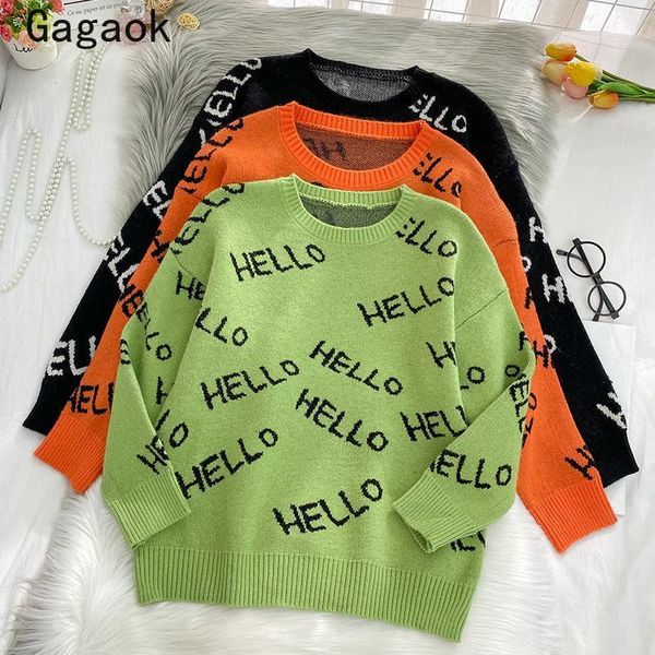 gagaok fashion knitted women sweater 2020 spring autumn new o-neck full letter sweaters loose casual wild korean pullovers k39691, White;black
gagaok fashion knitted women sweater 2020 spring autumn new o-neck full letter sweaters loose casual wild korean pullovers k39691, White;black