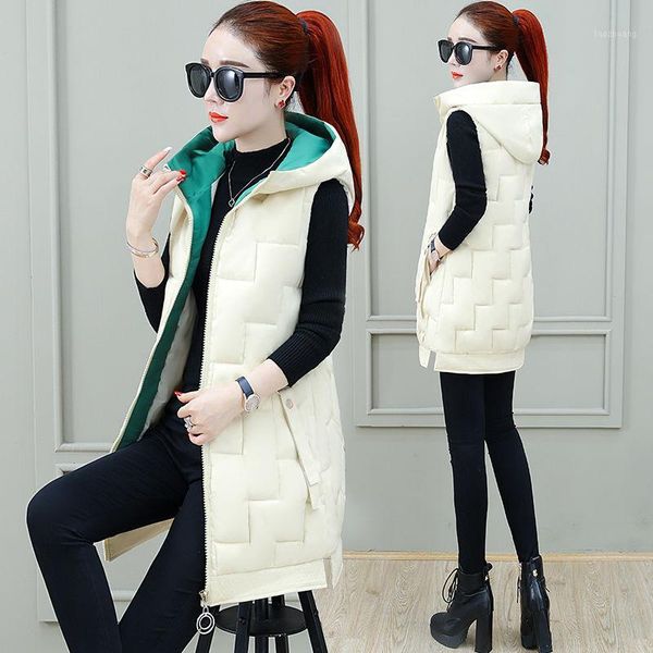 2020 new autumn and winter women vest long slim thickened large size female vest coat fashion wid women's sleeveless jacket1, Black;white
2020 new autumn and winter women vest long slim thickened large size female vest coat fashion wid women's sleeveless jacket1, Black;white
