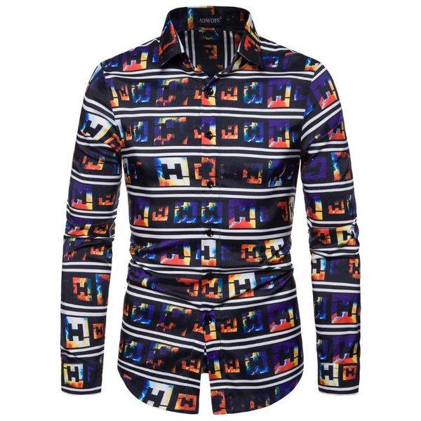 2020 spring and autumn new fashion men's shirt casual long-sleeved shirt european code lapel bottoming letter printed blouse, White;black
2020 spring and autumn new fashion men's shirt casual long-sleeved shirt european code lapel bottoming letter printed blouse, White;black