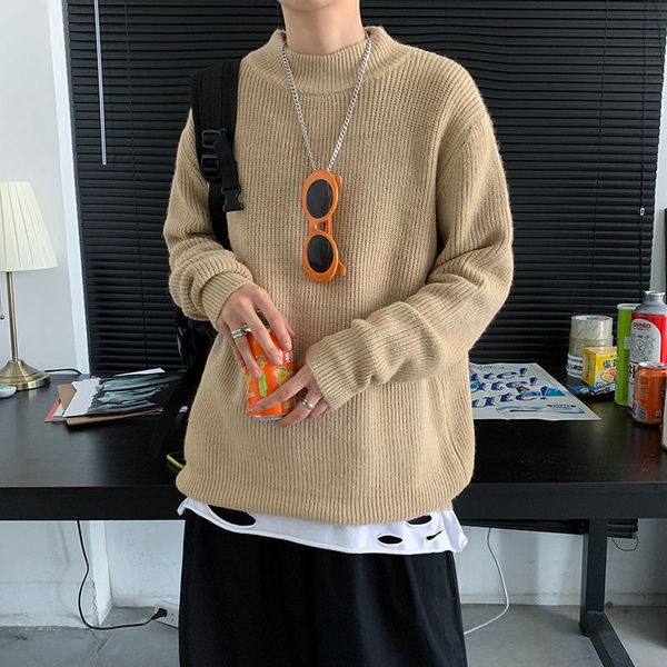 2021 new privathinker men's solid color sweaters woman casual oversize pullovers korean streetwear male sweater clothing et3e, White;black
2021 new privathinker men's solid color sweaters woman casual oversize pullovers korean streetwear male sweater clothing et3e, White;black