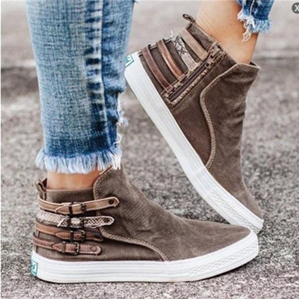 2020 women ankle gladiator denim flats autumn flat shoes woman sneaker causl zipper fashion female shoes plus size, Black
2020 women ankle gladiator denim flats autumn flat shoes woman sneaker causl zipper fashion female shoes plus size, Black