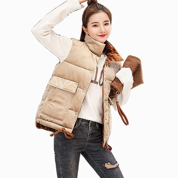 women's vests double sided women autumn waistcoats jacket thick cotton coat warm down sleeveless female plus size outerwear parkas, Black;white
women's vests double sided women autumn waistcoats jacket thick cotton coat warm down sleeveless female plus size outerwear parkas, Black;white