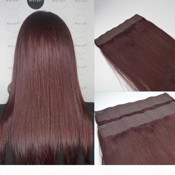 100g one piece flip in human hair extensions 99j color dark red color clip in human hair extensions highlights, Black
100g one piece flip in human hair extensions 99j color dark red color clip in human hair extensions highlights, Black
