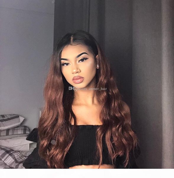 ombre 1b 30# color brazilian human hair full lace wig body wave two tone lace front wig 150% density, Black;brown
ombre 1b 30# color brazilian human hair full lace wig body wave two tone lace front wig 150% density, Black;brown