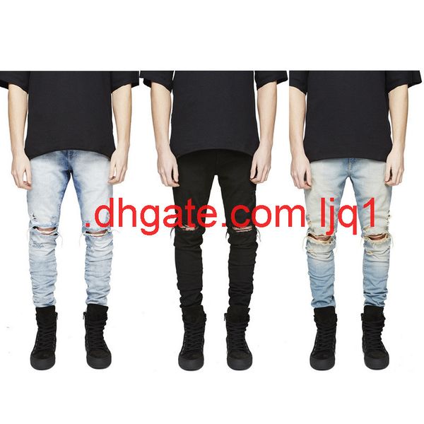 2019 new street men's jeans with holes men's motorcycle with holes men's slim small straight jeans pants, Blue
2019 new street men's jeans with holes men's motorcycle with holes men's slim small straight jeans pants, Blue