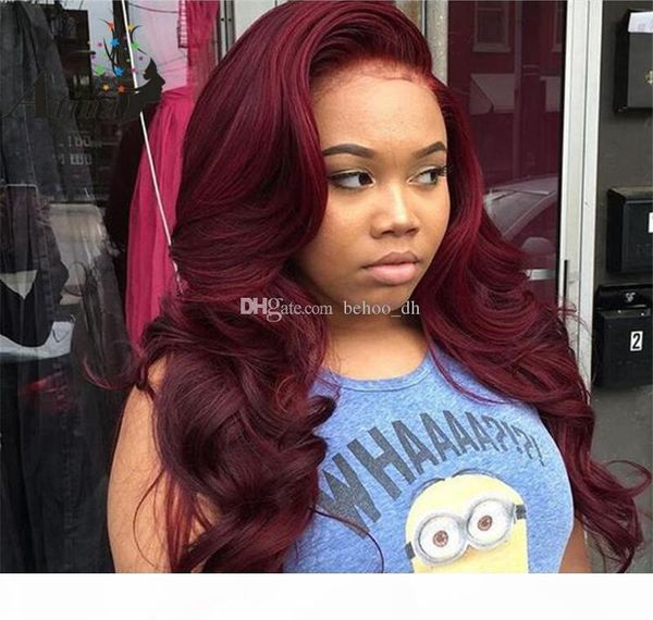 human hair wig 99j brazilian burgundy red lace front wigs virgin brazilian body wavy human full lace wigs for black women, Black;brown 
human hair wig 99j brazilian burgundy red lace front wigs virgin brazilian body wavy human full lace wigs for black women, Black;brown