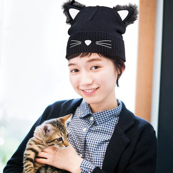 lovely cat ear warm winter hat fashion for women harajuku faux mink wool knitted female beanies bonnet hats skullies beanie cap, Blue;gray
lovely cat ear warm winter hat fashion for women harajuku faux mink wool knitted female beanies bonnet hats skullies beanie cap, Blue;gray