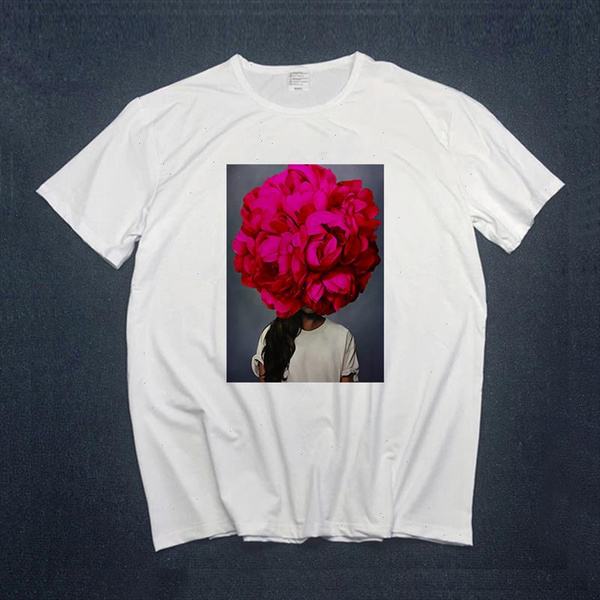 women aesthetics t shirts short sleeve lady red floral feather print harajuku t shirts women tees clothing, White
women aesthetics t shirts short sleeve lady red floral feather print harajuku t shirts women tees clothing, White