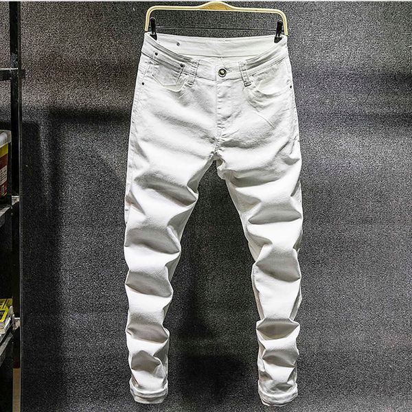 2020 new fine cotton fashion high-grade tight-fitting stretch men's jeans male casual cowboy blue black gray green trouser
2020 new fine cotton fashion high-grade tight-fitting stretch men's jeans male casual cowboy blue black gray green trouser
