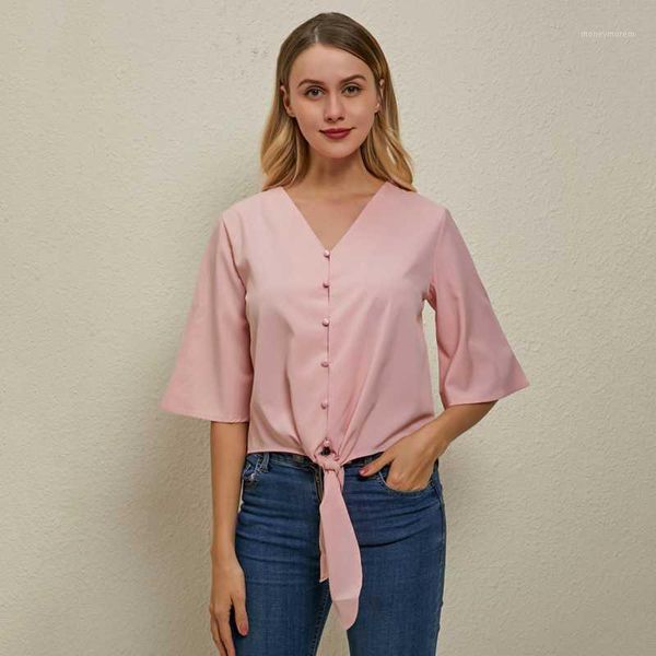 women's blouses & shirts 2021 women's chiffon blouse fashion mid-sleeved v-neck button office ladies casual solid blouse1, White
women's blouses & shirts 2021 women's chiffon blouse fashion mid-sleeved v-neck button office ladies casual solid blouse1, White