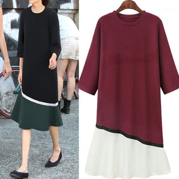 autumn large size dress women's 4xl 5xl 6xl 7xl 8xl seven-point sleeve round neck long section fashion ruffled dress bust 132cm1, Black;gray
autumn large size dress women's 4xl 5xl 6xl 7xl 8xl seven-point sleeve round neck long section fashion ruffled dress bust 132cm1, Black;gray