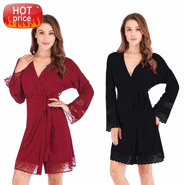 bridesmaid robes women tracksuits cotton pajamas lace hollow out dress female loose robe full sleeve v-neck soft nightgowns #yt79, Black;white
bridesmaid robes women tracksuits cotton pajamas lace hollow out dress female loose robe full sleeve v-neck soft nightgowns #yt79, Black;white
