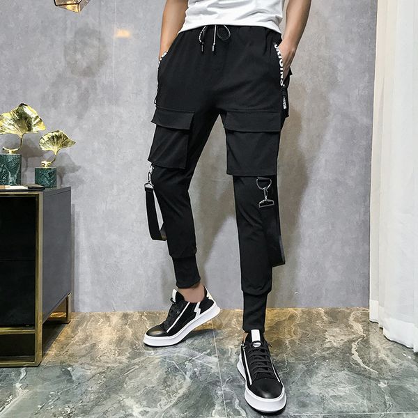 2021 hip-hop cargo pants narrow-down street men's corridors vintage harajuku multi-pocket elastic waistline sweatpants iw8o, Black
2021 hip-hop cargo pants narrow-down street men's corridors vintage harajuku multi-pocket elastic waistline sweatpants iw8o, Black