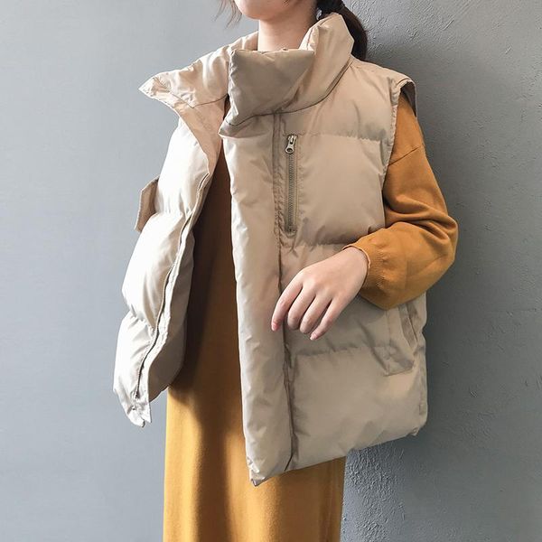 women's vests 2021 sleeveless jacket women streetwear casual outwear warm winter vest black female waistcoat khaki mujer parkas, Black;white
women's vests 2021 sleeveless jacket women streetwear casual outwear warm winter vest black female waistcoat khaki mujer parkas, Black;white