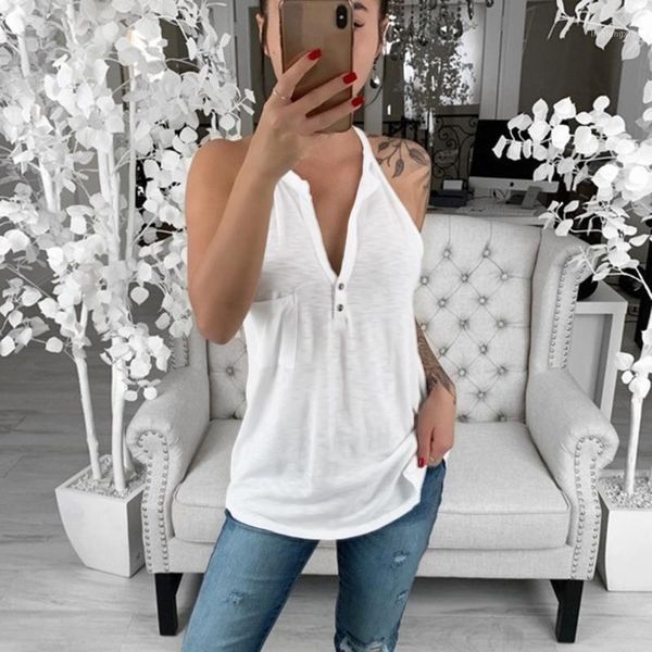 plus size fashion solid halter blouse pocket v-neck loose tee casual summer ladies female women sleeveless blusas pullover1, White
plus size fashion solid halter blouse pocket v-neck loose tee casual summer ladies female women sleeveless blusas pullover1, White