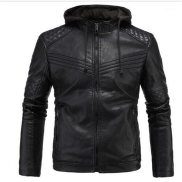 men's leather & faux men's real motorcycle jacket removable hood winter coat men warm genuine jackets and coats male bomber biker, Black
men's leather & faux men's real motorcycle jacket removable hood winter coat men warm genuine jackets and coats male bomber biker, Black