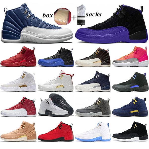 with box 12 stone blue university gold dark concord reverse playoffs gym red men basketball shoes 12s french blue sneakers 40-47
with box 12 stone blue university gold dark concord reverse playoffs gym red men basketball shoes 12s french blue sneakers 40-47