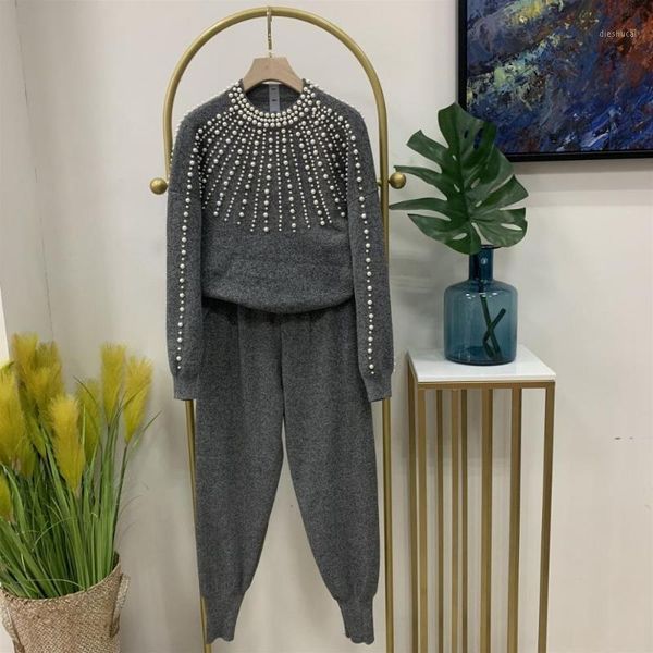 spring korean two piece set women autumn winter warm knitted pearl pullover sweater and pants sets 2 piece tracksuit lady outfit1, White
spring korean two piece set women autumn winter warm knitted pearl pullover sweater and pants sets 2 piece tracksuit lady outfit1, White