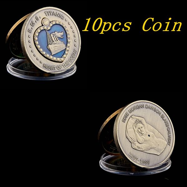 10pcs 1912 rms titanic heart of the ocean coin craft bronze enamel medal blue large ship collection coin
10pcs 1912 rms titanic heart of the ocean coin craft bronze enamel medal blue large ship collection coin