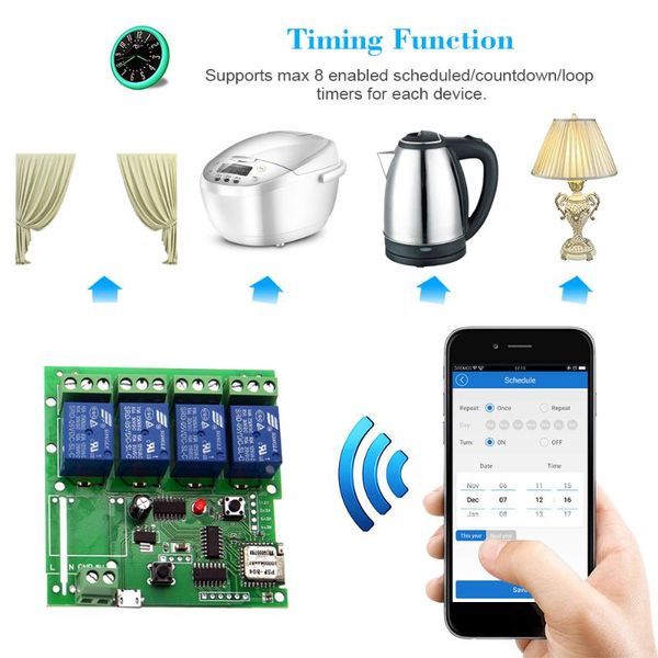smart wireless control коммутатор универсальный модуль удаленного 4ch dc 5v wifi переключатель таймер телефона app пульт дистанционного упра
smart wireless control коммутатор универсальный модуль удаленного 4ch dc 5v wifi переключатель таймер телефона app пульт дистанционного упра
