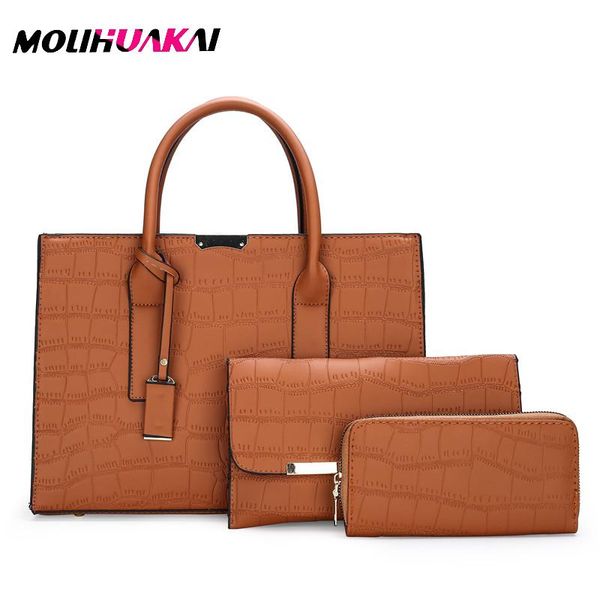 shoulder bags 3 sets of handbag ladies crocodile pattern pu leather wallet 2021 female designer messenger bag
shoulder bags 3 sets of handbag ladies crocodile pattern pu leather wallet 2021 female designer messenger bag