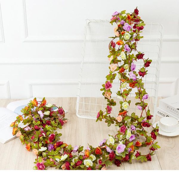 1pc 2.2m 45 head artificial rose vine hanging flowers for wall decoration plants leaves garland romc wedding home de bbyfun 
1pc 2.2m 45 head artificial rose vine hanging flowers for wall decoration plants leaves garland romc wedding home de bbyfun