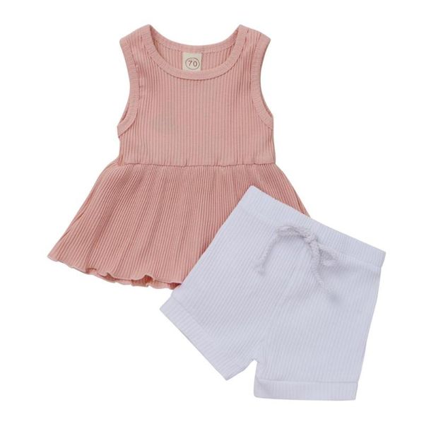 new 2pcs summerbaby clothing toddler newborn baby girls clothes set sleeveless knitted shirt bottoms shorts ribbed outfits, White
new 2pcs summerbaby clothing toddler newborn baby girls clothes set sleeveless knitted shirt bottoms shorts ribbed outfits, White