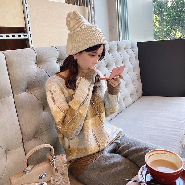 mishow winter vintage plaid round neck sweater women causal long sleeve thick knit pullover lj201114, White;black
mishow winter vintage plaid round neck sweater women causal long sleeve thick knit pullover lj201114, White;black