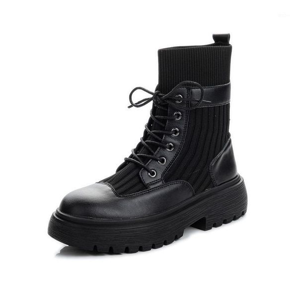 women boots 2020 autumn and winter new british women's leather fashion stretch stockings boots women's casual1, Black
women boots 2020 autumn and winter new british women's leather fashion stretch stockings boots women's casual1, Black
