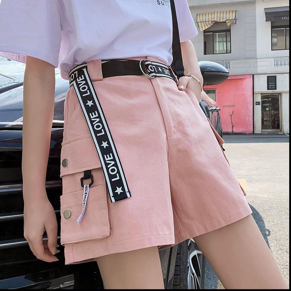 plus size women cargo shorts with belt female summer high waist pocketed streetwear shorts ladies casual loose jogging shorts, White;black
plus size women cargo shorts with belt female summer high waist pocketed streetwear shorts ladies casual loose jogging shorts, White;black