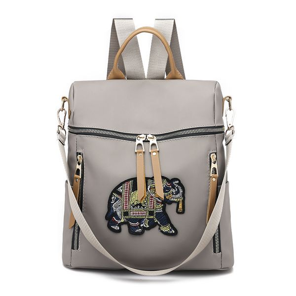fashion nylon backpack women bag embroidered elephant waterproof travel backpack soft female black femme pack
fashion nylon backpack women bag embroidered elephant waterproof travel backpack soft female black femme pack
