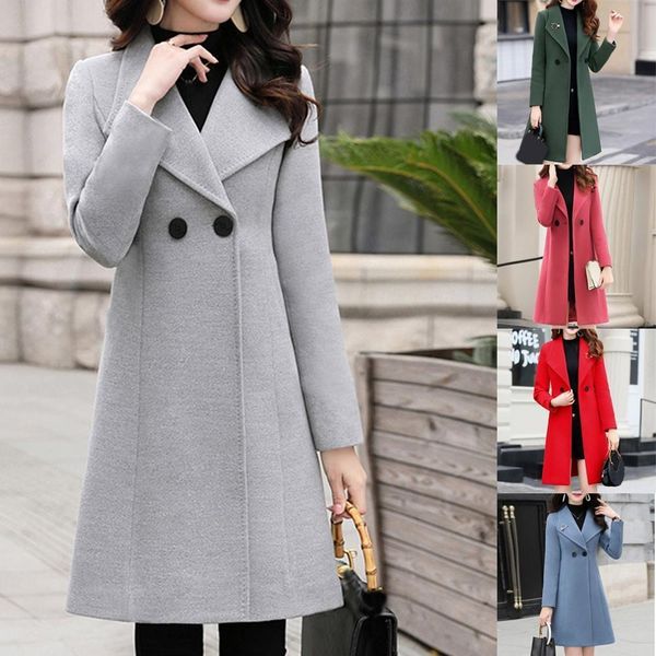 coat women wool plus size winter fashion elegant solid lapel slim coat cashmere woolen coat winter abrigos mujer invierno lj201106, Black
coat women wool plus size winter fashion elegant solid lapel slim coat cashmere woolen coat winter abrigos mujer invierno lj201106, Black