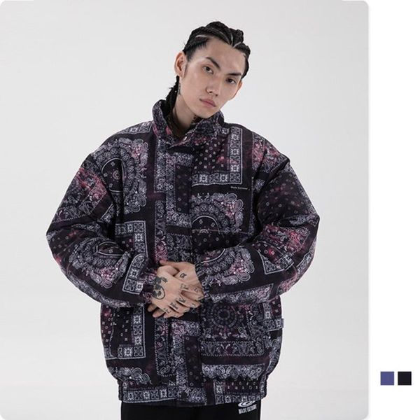 new harajuku winter warm parkas coat men 2020 vintage cashew flower print male bubble coat oversized outwear men, Black
new harajuku winter warm parkas coat men 2020 vintage cashew flower print male bubble coat oversized outwear men, Black
