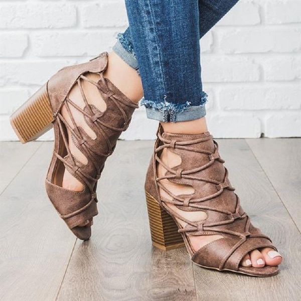 dress shoes high heels women gladiator sandals summer open toe cross strappy ladies block heeled roman big size, Black
dress shoes high heels women gladiator sandals summer open toe cross strappy ladies block heeled roman big size, Black