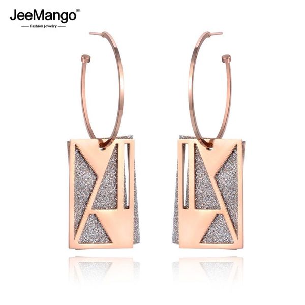 hoop & huggie jeemango trendy hollow geometric stainless steel jewelry rose gold frosted square curved disc earrings for women je19017, Golden;silver
hoop & huggie jeemango trendy hollow geometric stainless steel jewelry rose gold frosted square curved disc earrings for women je19017, Golden;silver