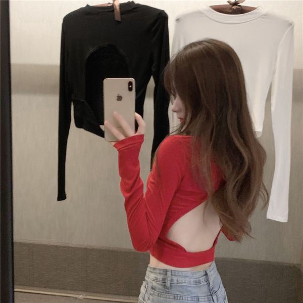 new design of autumn 2020 hollow back slim long sleeve bottomed shirt versatile short t-shirt for women
new design of autumn 2020 hollow back slim long sleeve bottomed shirt versatile short t-shirt for women