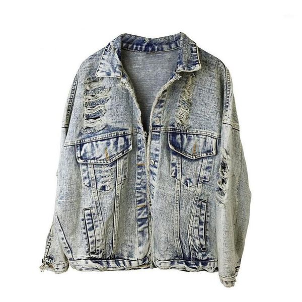 casual women's windbreaker vintage oversize holes coat women's jacket loose bf harakuju denim jacket for women1, Black;brown
casual women's windbreaker vintage oversize holes coat women's jacket loose bf harakuju denim jacket for women1, Black;brown