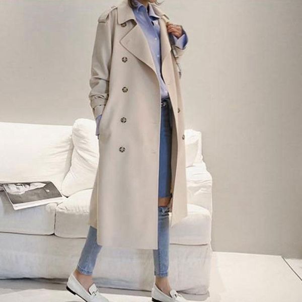 oversize double breasted vintage washed outwear loose clothing waterproof raincoat autumn new women casual trench coat, Tan;black
oversize double breasted vintage washed outwear loose clothing waterproof raincoat autumn new women casual trench coat, Tan;black