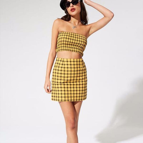 two piece set chess warm up sleeveless sweatshirts for womens femme skirt strapless skirt hidden zipper women set, Gray
two piece set chess warm up sleeveless sweatshirts for womens femme skirt strapless skirt hidden zipper women set, Gray