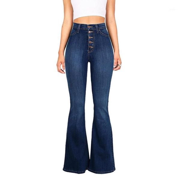 women vintage high waist stretchy multi button fit flare jeans ladies casual washed denim trousers1, Blue
women vintage high waist stretchy multi button fit flare jeans ladies casual washed denim trousers1, Blue