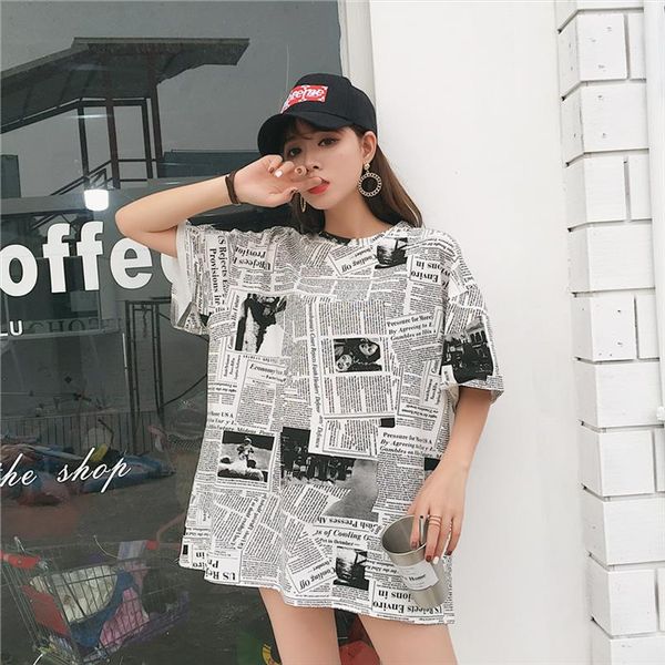 футболки женщины с короткими рукавами газета pattern печати длинные стиль batwing рукавом женская майка все матч модный chic leisure soft, White
футболки женщины с короткими рукавами газета pattern печати длинные стиль batwing рукавом женская майка все матч модный chic leisure soft, White