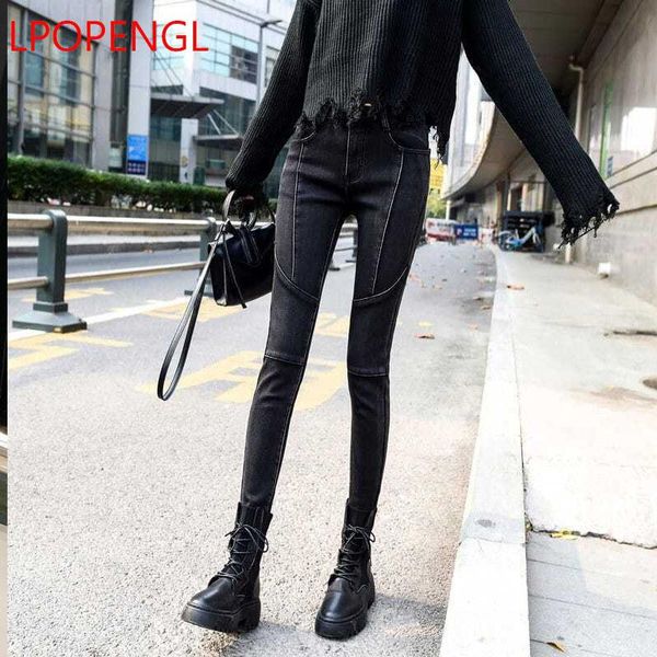 black jeans women's 2021 spring and summer high-waisted korean pants slim all-match pencil pants with small feet ropa mujer, Blue
black jeans women's 2021 spring and summer high-waisted korean pants slim all-match pencil pants with small feet ropa mujer, Blue