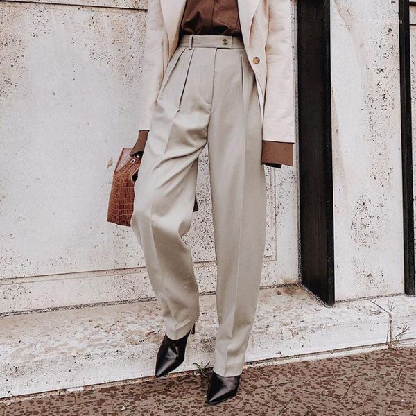 women's pants & capris women's elegant solid long 2021 summer fashion high waist pleated straight trousers office lady work wear p, Black;white
women's pants & capris women's elegant solid long 2021 summer fashion high waist pleated straight trousers office lady work wear p, Black;white