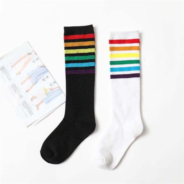 socks & hosiery multicolor stripes cotton womens long rainbow student style party street dancing knee sock, Black;white
socks & hosiery multicolor stripes cotton womens long rainbow student style party street dancing knee sock, Black;white