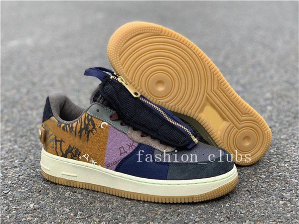 travis x scottss 1s skateboarding shoe multi color stitching zipper suede mens women sneaker 
travis x scottss 1s skateboarding shoe multi color stitching zipper suede mens women sneaker