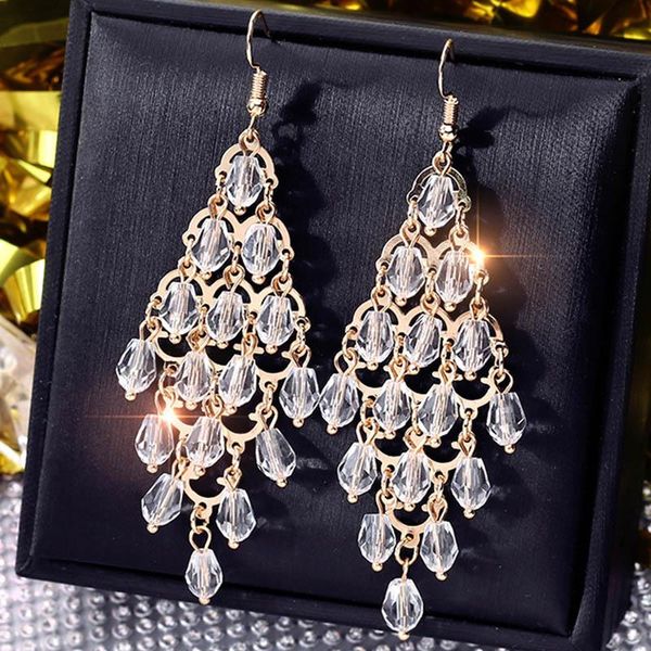forseven new fashion korean long tassels earrings luxury glitter crystal geometric dangle earring women girl wedding jewelry, Silver
forseven new fashion korean long tassels earrings luxury glitter crystal geometric dangle earring women girl wedding jewelry, Silver