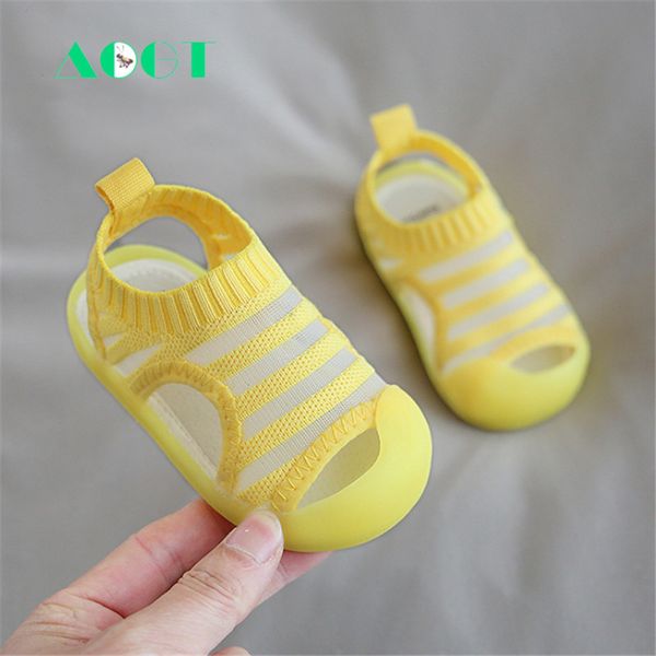 aogt 2020 summer toddler shoes breathable knitted stretch fabric baby sandals baotou soft non-slip jelly color cute kid sandals 1005, Black;red
aogt 2020 summer toddler shoes breathable knitted stretch fabric baby sandals baotou soft non-slip jelly color cute kid sandals 1005, Black;red