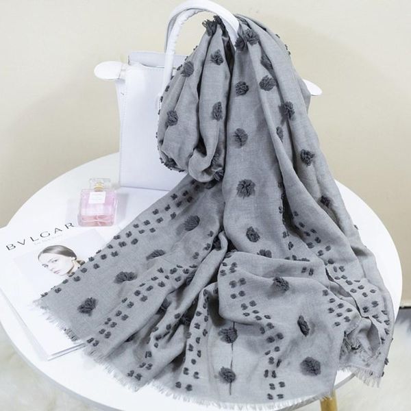 2020 women pompon pattern soild color scarf 10colors 10pcs/lot, Blue;gray 
2020 women pompon pattern soild color scarf 10colors 10pcs/lot, Blue;gray