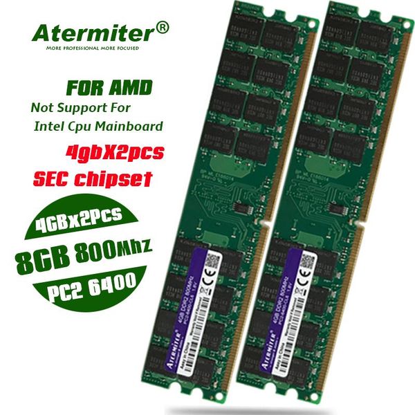rams 8gb 2pcs x 4gb 800 ddr2 pc2-6400 800mhz for deskpc dimm memory ram 240 pins amd system high compatible sec chipset
rams 8gb 2pcs x 4gb 800 ddr2 pc2-6400 800mhz for deskpc dimm memory ram 240 pins amd system high compatible sec chipset